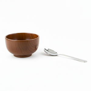 Ensemble de 2 bols de service contemporains en bois d'acacia-Vaisselle de fête écologique et durable et économique - Product Image 3