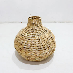 Artex Dong Thap Hand Woven Water <b>Hyacinth</b> Round Decorative Table <b>Vase</b> for Home - Product Image 3