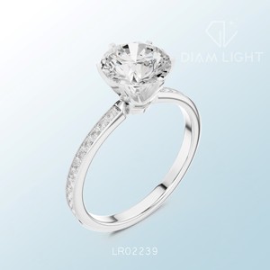 แหวนเพชรทรงกลมคุณภาพสูง ได้รับการรับรองจาก IGI เพชรที่เพาะเลี้ยงในห้องปฏิบัติการ ผลิตตามสั่ง ออกแบบเครื่องประดับสุดประณีต - Product Image 2