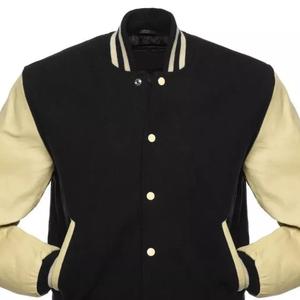 Chaqueta Bomber Varsity de Invierno Personalizada para Hombre, con Cuello Alto, en Cuero, Talla Grande, con Logotipo Frontal Inspirado en el Estilo Letterman - Product Image 2