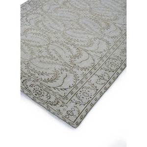 พรมขนสัตว์ถักมือสไตล์วินเทจ สีเบจ-น้ำตาล ลายเหรียญแบบนามธรรม รูปทรงสี่เหลี่ยมผืนผ้า สำหรับห้องนั่งเล่น พรมปูพื้นห้องโถง ทำด้วยมือ รุ่น Pae-630 ใหม่ - Product Image 2