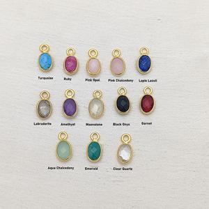 Charmes ovales facettés en quartz clair 4x6 mm avec sertissage |   Pendentifs en argent sterling 925 plaqués or pour la fabrication de bijoux DIY - Product Image 4