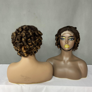 Popular Item 4x4 Lace Frontal 8 Inch Spring Curl <b>Wig</b>, Short <b>Bob</b> <b>Wigs</b>, Human Hair <b>Wigs</b>, Stylish Daily Wear Hairpiece - Product Image 1