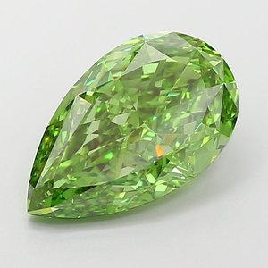 Pear 5.04ct VS1 Fancy <b>Vivid</b> Green Lab Grown Diamond - Product Image 1