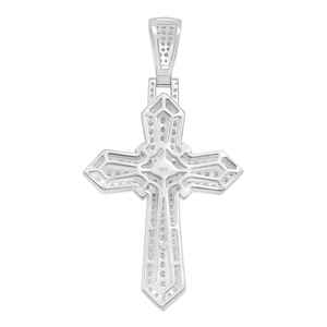 จี้เงินแท้ 925 ประดับเพชรโมอิสซาไนต์ รูปทรงกางเขน เครื่องประดับชั้นดี สไตล์ฮิปฮอป จี้แบบ Iced ของขวัญวันครบรอบสำหรับเขา - Product Image 3