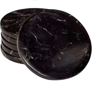 Designer Indian Marble Coaster Sets Classic Casual Customized Color Luxury Eco-Friendly Stone Placemat Mats <b>Pads</b> For <b>Coffee</b> - Product Image 1