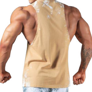 Venta al por mayor de los hombres de talla grande Fitness Gym Tank Top Custom Stringer Logo Quick Dry Work out Singlets para hombres - Product Image 2