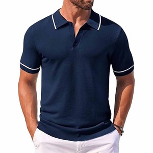 Polo de manga corta de poliéster Dryfit con logotipo bordado personalizado, camiseta de golf lisa para hombre, camiseta subida por Dress Sports - Product Image 1