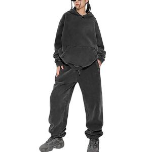 Conjuntos Deportivos de Felpa de Algodón 100% Lavado Ácido, Estilo Casual, Talla Grande, Personalizados, para Invierno, Unisex, al por Mayor - Product Image 4