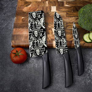 Juego de Cuchillos de Chef de Cerámica Profesional en Oferta, 5 Piezas, Mangos de Plástico Duraderos para Entusiastas de la Cocina, Entrega Rápida - Product Image 5