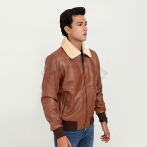 Logo de broderie personnalisé du fabricant pakistanais veste en cuir en fausse fourrure support hiver bas quantité minimale de commande Service OEM disponible - Product Image 1