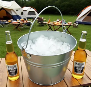 Elegante Cubitera de Doble Pared con Tapa, Enfriador de Vino de Acero Inoxidable, Enfriador de Cerveza para el Hogar, Bar y Celebraciones - Product Image 5