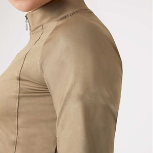 Chemises d'équitation vintage en tricot uni de haute qualité pour femmes 2025 à manches courtes personnalisables - Product Image 4