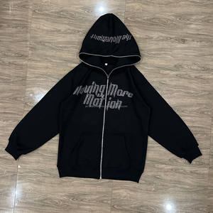 เสื้อสเวตเตอร์สวมหัวมีฮู้ดโอเวอร์ไซส์ของผู้หญิงเสื้อสเวตเตอร์ผ้าคอตตอน100% แบบมีฮู้ดตั้งสไตล์ของผู้หญิงกำหนดเอง - Product Image 5