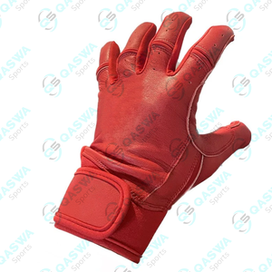 Cabretta cuir confortable et durable couleur jaune fluo gants de frappeur manchette courte gants de frappeur de baseball - Product Image 5