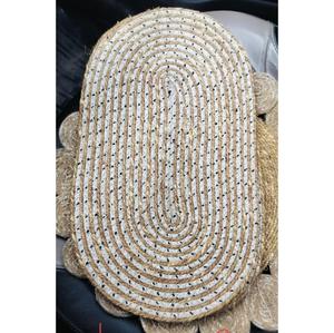 Vintage Traditional Indian Handmade Table Mat Export Selling Modern Design <b>Jute</b> <b>Placemat</b> Table Mat from India - Product Image 1