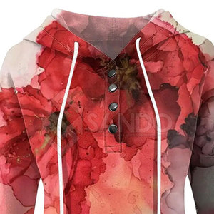 เสื้อฮู้ดสตรีทพิมพ์ลายซับลิเมชันงานตามสั่งเสื้อผ้าแฟชั่นสตรีท - Product Image 5