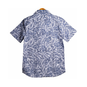 Vente en gros 100% coton été chemise de plage hawaïenne pour hommes col montant respirant anti-boulochage caractéristiques décontracté tenue d'été - Product Image 4