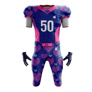 Color personalizado de alta calidad uniforme de fútbol americano 100% poliéster desgaste del equipo nuevo diseño uniforme de fútbol americano - Product Image 2