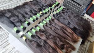 Extensiones de Cabello Remy de Primera Calidad, Cabello Virgen Indio de Una Sola Capa, Cabello a Granel de Alta Calidad, Cabello Real de Donante Indio - Product Image 5