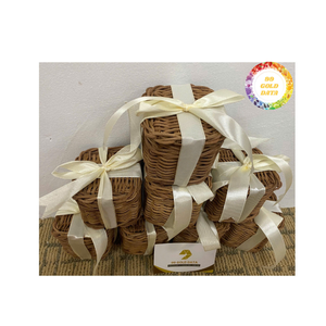 Ornements de Noël en rotin du Vietnam faits à la main décoration d'arbre de vacances écologique naturelle pour les maisons de fête - Product Image 2