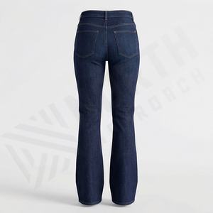 Pantalones Vaqueros de Mezclilla con Pierna Acampanada, Diseño Personalizado, Transpirables, Moda Femenina, Nuevo Diseño, Color Personalizado, Estilos OEM 2025, Precio al por Mayor - Product Image 2