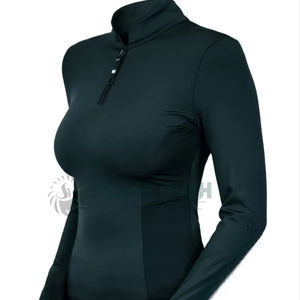 Camisa de mujer para montar a caballo, blusa elegante para espectáculo, diseño ajustado, transpirable, secado rápido, material elástico, ropa ecuestre - Product Image 1