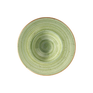 Plato Hondo de Porcelana Premium Bonna Therapy Banquet, 28 cm, 400 cc, Verde Moderno Texturizado, Elegante Plato para Servir Pasta en Fiestas - Product Image 1