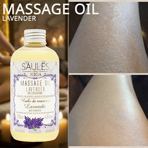 Premium Vegan Herbal <b>Lavender</b> Massage Oil OEM/ODM Private Label 200ml Professional Spa Body Massage Oil Wholesale Bulk Supply - Product Image 2