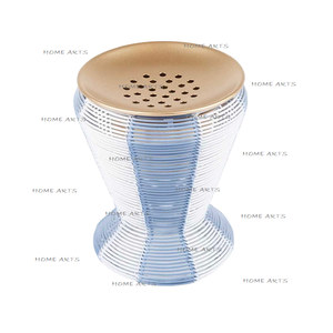 Ensemble de deux brûleurs de Dukhoon de tailles différentes en forme ronde en bois, brûleur d'encens Oud pour la décoration de la maison - Product Image 6