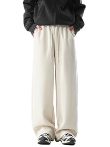 กางเกงขายาวทรงตรงผ้าหนาสำหรับผู้ชาย คอลเลคชั่นฤดูใบไม้ร่วง 2025 แฟชั่นใหม่ สไตล์ลำลอง สวมใส่สบาย ทรงหลวม เสื้อผ้าผู้ชาย - Product Image 5