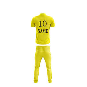Ensemble d'uniformes d'équipe de cricket personnalisés 100% polyester Tissu imprimé Logo Design Anti-Bactérien Spandex/Polyester Hommes Adulte Haut - Product Image 6