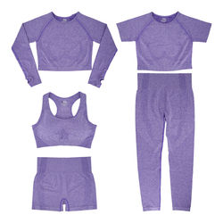 Conjunto de Yoga para Mujer, Traje Deportivo, Ropa de Gimnasio, Ropa Deportiva, Traje de Fitness, Ropa de Yoga, Conjunto Deportivo de 2 Piezas con Sujetador Deportivo - Product Image 4