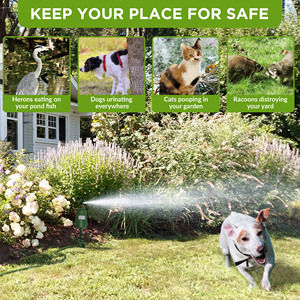Répulsif d'animaux sans danger à piles avec détecteur de mouvement, étanche, portée de pulvérisation de 10 m, pour jardin, cerfs, lapins, écureuils, oiseaux, en plastique - Product Image 3