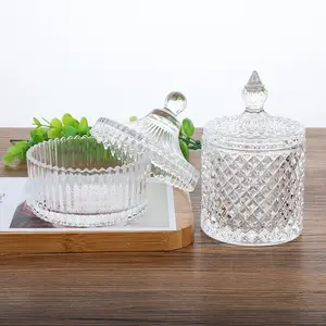 Home dekorative Bonbon gläser Glas Kristall Candy Gläser Glas Aufbewahrung sbox & Candle Jar
