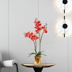 THAOF-112 ขายส่งดอกไม้ประดิษฐ์ Phalaenopsis สีขาวประดิษฐ์กล้วยไม้ดอกไม้ต้นกําเนิดสําหรับตกแต่งบ้าน - Product Image 5