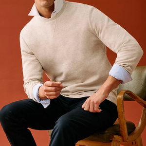 Vente en gros de sweatshirts à col ras du cou personnalisés, couleurs unies, sweatshirts unis à la mode pour l'hiver - Product Image 6