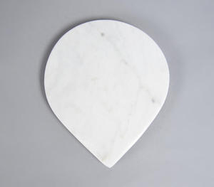 Classic Droplet-Shaped Marble Coasters Set of 4 5mm Thick Stone Coasters - Product Image 1