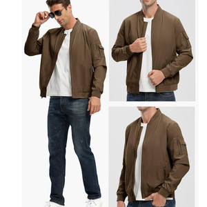 Blouson d'hiver en toile pour homme avec logo personnalisé et design frontal - Service OEM - Product Image 5