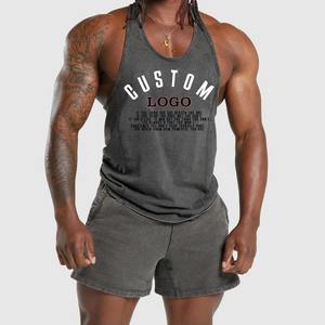Mejor estilo Diseño único Entrenamiento Hombres Camiseta sin mangas Venta caliente Ligero Ecológico Gimnasio Camiseta sin mangas para hombres - Product Image 4