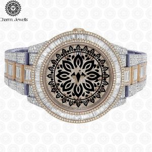 Montre de luxe Charm_Jewells en acier inoxydable 40 mm, cadran analogique, verre saphir, mouvement mécanique, étanche 10 bars, pour homme - Product Image 4