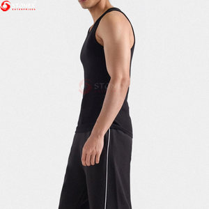 Vente en gros de débardeurs de gym en polyester/coton pour hommes, col rond, vêtements de fitness décontractés, gilet de musculation respirant de haute qualité - Product Image 2