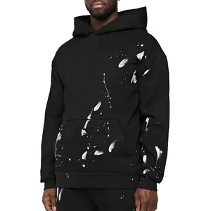 2025 Ronpex International Fashion Sport Winter Men's 100% Cotton Breathable & Lightweight Drawstring Closure <b>Hip</b> Hop Tracksuit - Product Image 4
