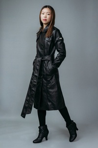 Chaquetas de Punto de Cuero Genuino para Mujer, Nuevas y Elegantes para Invierno, Transpirables, Impermeables, Resistentes al Viento, Reversibles y Estampadas, Precio de Fábrica - Product Image 3