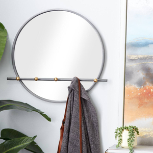 Hot Selling 2025 Customized High Quality Modern Design Decorative <b>Silver</b> Metal Orb Wall <b>Mirror</b> for Home Decoration Glass - Product Image 1