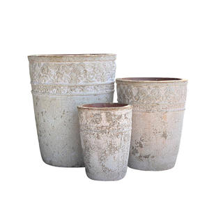 Maceta grande de cerámica antigua con textura envejecida hecha a mano para paisajismo al aire libre Garden Villas Home Factory Direct Wholesale OEM ODM - Product Image 1