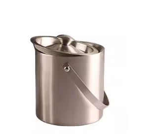 High Quality Stainless Steel Champagne <b>Bucket</b> With Handles American Style <b>Ice</b> <b>Bucket</b> Parties Keeps <b>Beverages</b> Cool <b>Beverage</b> <b>Tub</b> - Product Image 2