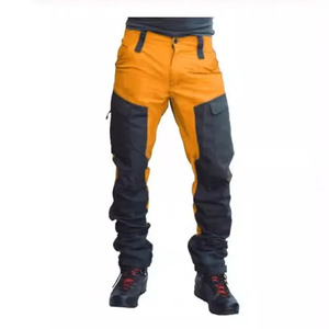 Pantalones Cargo Color Block para Hombre, Multibolsillos, Casuales, para Motociclismo, Ligeros, Tipo Jeans - Product Image 2