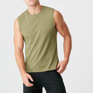 2025 Custom Men's Gym Tank Top Breathable Knitted Polyester Mesh Sports Running Singlet Breathable and Comfortable - Product Image 4