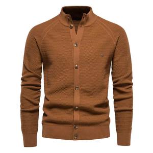 Wholesale <b>Men's</b> Thick Knitted <b>Cardigan</b> Sweater <b>Long</b> Sleeved Single Breasted Button Front Quick Dry & Anti-Pilling - Product Image 6